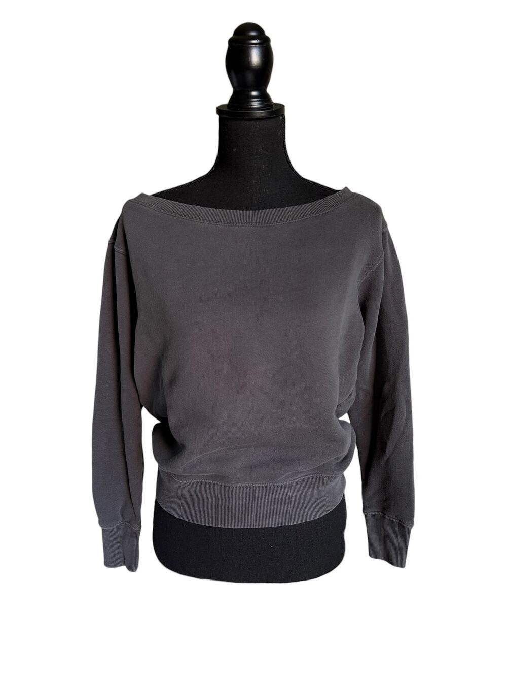 Spiritual Gangster La Vida Off the Shoulder Cotton French Terry Sweatshirt - XS